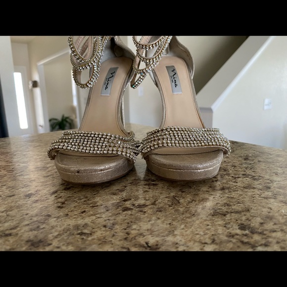 Nina New York Jeweled Ankle Strap Heels - Picture 6 of 15